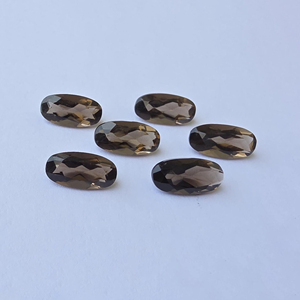 Quartz fumé naturel, taille facetée, grande forme ovale, calibré, qualité AAA+, pierre précieuse pour la fabrication de bijoux - Product Image 5