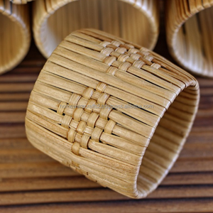 Anneau de serviette en rotin personnalisable, fait à la main, écologique, accessoire de table, vente en gros, OEM, durable, artisanat en fibre naturelle du Vietnam - Product Image 5