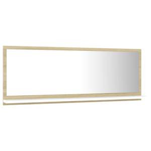 Espejo de Pared Acrílico Blanco y Espejos de Baño de Madera de Roble Sonoma - Product Image 3