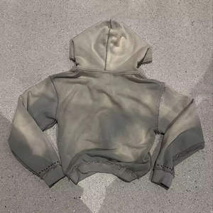 Sudadera con Capucha Nesta Sports Personalizada, Estilo Vintage, Desgastada, para Hombre, Lavada con Ácido, con Salpicaduras de Pintura, Efecto Desgastado por el Sol, 420GSM - Product Image 2