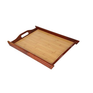 Bandeja Redonda de Madera de Acacia Ecológica Pulida - Bandeja de Servicio de Té Estilo Americano, Bandeja Redonda para Servir Comida, Ideal para Ramadán - Product Image 6
