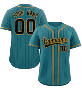 Custom Pinstripe <b>Baseball</b> Jersey Personalized Team Name Number Button Down Hip Hop Sports Shirt for Men Women Youth OEM ODM - Product Image 6