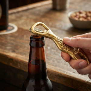 Abridor de Botellas con Forma de Pinza de Cangrejo Dorada, Diseño Náutico con Metal Resistente y Funcionalidad Elegante para tu Bar - Product Image 6