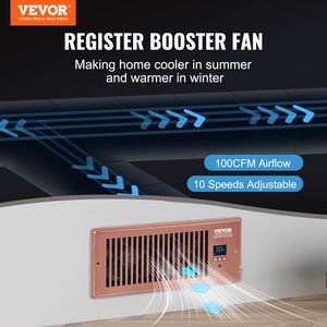 Smart marrone ventilazione Booster ventola telecomando termostato regolabile velocità per il riscaldamento di raffreddamento silenzioso per 4 'X 10' - Product Image 2