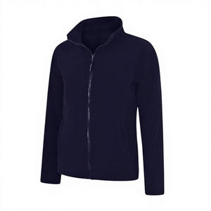 Veste polaire unisexe marine à fermeture éclair intégrale, col montant, vêtement décontracté pour l'extérieur, en polyester/coton, pour la saison hivernale, coupe classique - Product Image 4
