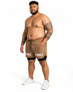 Wholesale 2-in-1 <b>Men's</b> Running <b>Shorts</b> Breathable Gym Fitness Printed <b>Shorts</b> <b>Men</b> Plus Size Inner <b>Compression</b> Jogging <b>Shorts</b> - Product Image 3