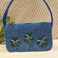 Sacs à bandoulière perlés de qualité supérieure, pochettes de soirée brodées tropicales, pochettes perlées, sacs messager de style bohème pour le shopping et les soirées
