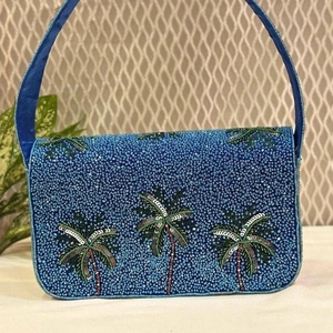 Bolsos de hombro con cuentas de la mejor calidad, bolso de noche tropical bordado, bolso de mano con cuentas, bolso de compras, bolso de fiesta, estilo bohemio, bolsos bandolera. - Product Image 4