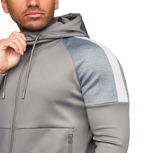 Survêtements en coton 100% pour homme, vêtements de sport décontractés, best-sellers, pour la gym, la musculation et le fitness, avec fermeture éclair et capuche. - Product Image 5