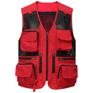 Wholesale Custom Logo Printed Breathable Waterproof Reversible Quick Dry Stand Collar Sleeveless Safety <b>Vest</b> for Men - Product Image 1