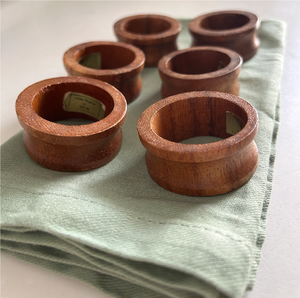 Anneaux de serviette en bois modernes de luxe, personnalisés, faits à la main, créatifs, lot de 4, écologiques, avec logo personnalisé, haut de gamme - Product Image 3