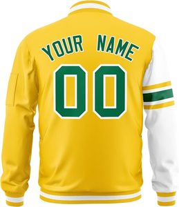 Vestes universitaires pour hommes HOOD CREW, manches en simili cuir, style Letterman, veste de baseball pour garçons, personnalisable, vente en gros - Product Image 3