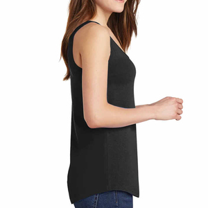 Camiseta sin mangas de algodón acanalado de alta calidad para mujer, informal, transpirable, de secado rápido, ecológica, para verano, deportiva, con cuello redondo personalizado. - Product Image 6