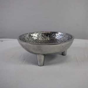 Handmade Copper Bowl With Hammered Finish And Brass <b>Feet</b> Vintage Style For Food Serving Dinnerware Serving Bowls <b>Table</b> Decor Use - Product Image 3