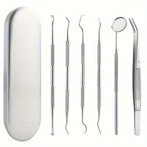 Kit de Soins Dentaires Professionnel Manuel - Nettoyeur de Langue et Outils Dentaires en Acier Inoxydable avec Poignée Ergonomique, Miroir Buccal et Étui de Voyage - Product Image 3
