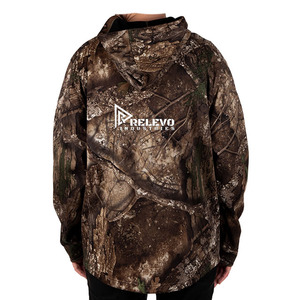 Sweat-shirt à capuche camouflage unisexe, coupe ample, polyester respirant, vêtements décontractés d'hiver pour l'extérieur, chasse, brodé, 2 pièces - Product Image 4