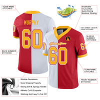 Maillots de football américain personnalisés en gros, vêtements de sport unisexes avec impression par sublimation intégrale et conception de logo d'équipe