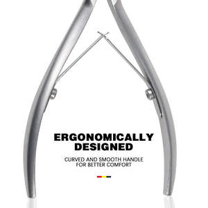 Customize Stainless Steel Curved 6mm Cuticle Nipper Frosted Handle Comfortable Nail Clipper High Quality Manicure Tools Wide Jaw - Product Image 3
