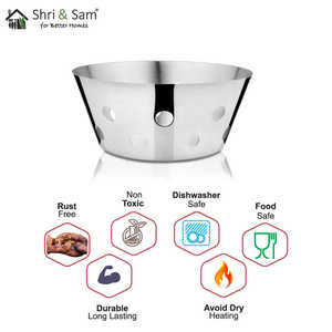 ตะกร้าใส่ขนมปังสแตนเลส ซับไลม์ จากดัมบา คัทเลอรี ลิมิเต็ด 350 กรัม สำหรับเก็บอาหารและภาชนะ - Product Image 3