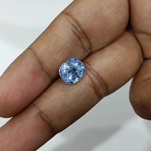 Zafiro azul natural de 6.53 quilates, talla cojín, de Sri Lanka, piedras sueltas para la fabricación de joyas y anillos, tabla Ratti 7.25 BCWK-100 - Product Image 1