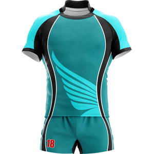 Nouvel uniforme de rugby sublimé pour hommes 2026, maillot imprimé avec short, uniforme de rugby professionnel, vente en gros - Product Image 4