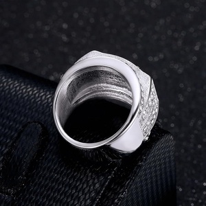 Anillo de Moda Geométrico de Acero Inoxidable con Incrustaciones Plateadas, Estilo Hip Hop, para Regalo de Fiesta - Product Image 2