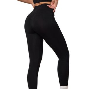 Black High Waist <b>Legging</b> Women Stretch Fitness Tights Body Contouring Workout Yoga Pants Athletic Activewear Daily Comfort Wear - Product Image 6