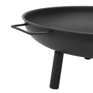 Brasero portable d'extérieur noir, grand et rond, en métal, pour patio et jardin, construction en acier durable, approvisionnement en gros FP009 - Product Image 5