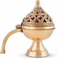 Gold Brass Tripod Incense Burner Tealight <b>Candle</b> Holder Aromatherapy Mesh Diffuser - Product Image 6