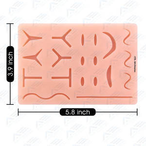 Coussin d'entraînement à la suture médicale amélioré, modèle de peau en silicone réutilisable pour la formation médicale avec plaies pré-découpées - Product Image 4