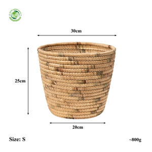 Juego de 2 Cestas Multiusos de Jacinto de Agua, Hechas a Mano, para Almacenamiento, Venta al por Mayor, Ecológicas, Hechas en Vietnam - Product Image 3