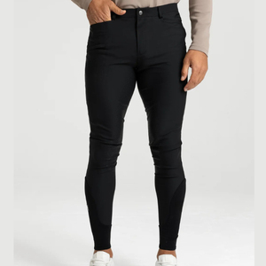 Pantalon d'équitation pour homme de qualité supérieure, coupe ajustée, extensible, respirant, confortable pour la compétition équestre - Product Image 1