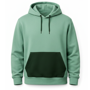 Sweat-shirts pour hommes de haute qualité aux couleurs pastel et blocs de couleurs |   Sweat-shirt streetwear d'hiver pour hommes |   Sweat à capuche vert olive et sauge au toucher doux - Product Image 1