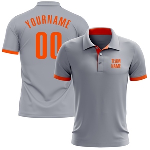 Wholesale Direct OMMIZ INDUSTRY Custom Navy Bay Orange-White 3D <b>Bowling</b> Performance Polo Shirt - Product Image 5