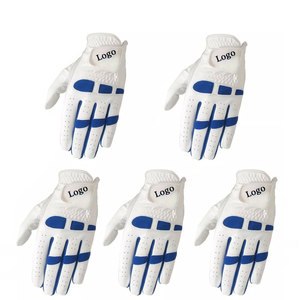 Customizable Logo <b>Men's</b> High Grade Genuine Leather Golf Gloves Adjustable Wrist <b>Strap</b> Non-Slip <b>for</b> Left Right Hands Sports Use - Product Image 3