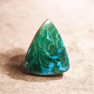 Lot de cabochons en pierre de chrysocolle malachite naturelle - Pierres précieuses en gros, lot de pierres précieuses en vrac et bijoux - Product Image 3