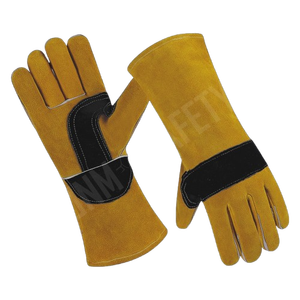 Cowhide Split Leather Welding <b>Gloves</b> Heavy-Duty Industrial Safety <b>Gloves</b> Smooth Texture Flame Heat Retardant Aramid Safety - Product Image 6