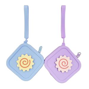 Sac en silicone personnalisé petit porte-monnaie carré porte-monnaie porte-clés fermeture éclair fabricant de porte-monnaie personnalisation - Product Image 2