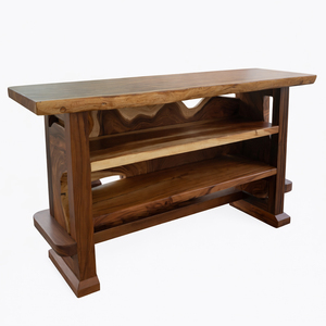 Mesa de Bar Moderna y Artística de Madera Maciza de Suar de Lujo para Uso en Cocina, Muebles Comerciales Niwara Bisoepo - Product Image 3