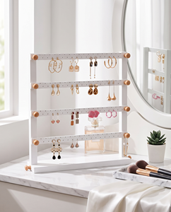 Exhibidores de Vidrio Personalizables para Pendientes, con Laminado Brillante, Múltiples Instalaciones para Organizar Grandes Espacios - Product Image 1