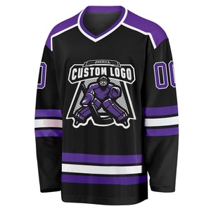 Uniformes de Hockey sobre Hielo Personalizados con Cuello en V, Corte Holgado, Manga Larga, Transpirables, de Malla Gruesa, para Hombre - Product Image 2