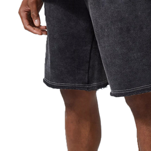 Summer Custom <b>Patch</b> Logo High Quality Vintage Manufacturer 100% Cotton <b>Men</b> Acid Wash <b>Shorts</b> For Sale - Product Image 5