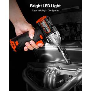 12 V Brushless <b>Motor</b> Impact <b>Driver</b> Kit Electric Cordless 3000 RPM Max Speed 1/4 Inch 20 Bits LED Work Light for Furniture - Product Image 6