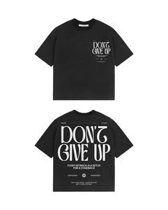 Colección de Camisetas Gráficas Extra Grandes Negras |   Camiseta Don't Give Up Love More Dreamer Streetwear |   Camiseta Personalizada de Corte Cuadrado OEM Privado - Product Image 2