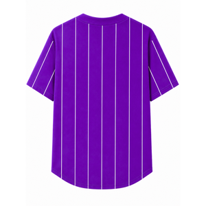 Chemise de sororité NCNW personnalisée, logo brodé sur le devant, couleur violet et blanc, manches courtes, chemise en polyester pour femme, vêtements grecs - Product Image 3