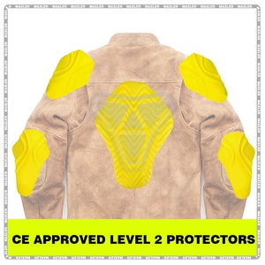 Chaqueta de cuero de motocicleta para Hombre | Chaqueta de motociclista aprobada por CE para todas las estaciones | Chaqueta de montar elegante - Product Image 6