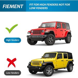 Parafanghi Anteriori e Posteriori Compatibili con Jeep Wrangler JL JLU Unlimited Rubicon 2018-2024, Linea Parafanghi per Fuoristrada - Product Image 3