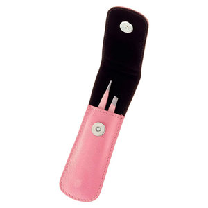Kit de pincettes de précision écologiques pour sourcils, cils, poils incarnés et barbe, avec pochette de transport - Product Image 3