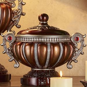 Scatola Portagioie Decorativa in Bronzo Rossastro da 29 cm con Dettagli in Argento per Conservazione - Product Image 3