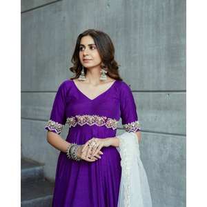 Vestidos de Noche para Fiestas, Elegante Vestido con Bordado y Dupatta para Ocasiones Especiales - Product Image 3
